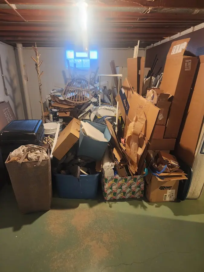 Roll-off dumpster container at job site for 4 Yard Dumpster Rental in Niceville